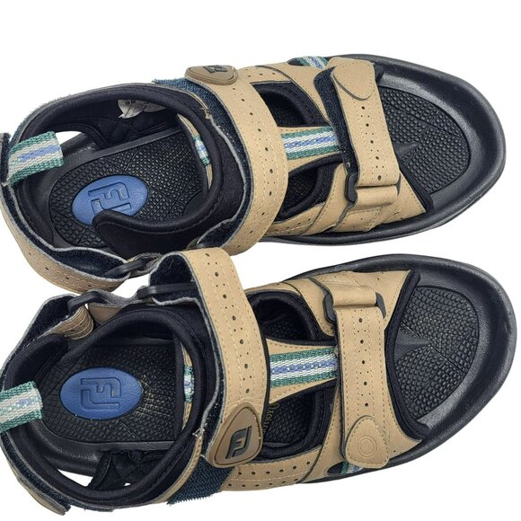 Footjoy 48786 Golf Sandals Soft Spikes Adjustable Straps Brown Tan Men\'s 9 M main image 4